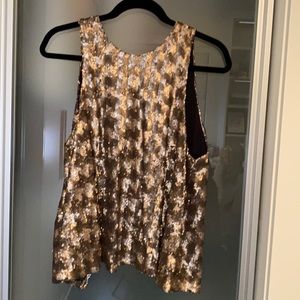Aritzia Talula gold sequin top